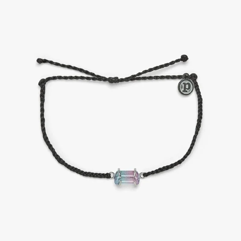 Best bangle bracelets with stacked designs for a trendy and fashionable look-Pura Vida Bracelet Mermaid Quartz Silver Black One Size