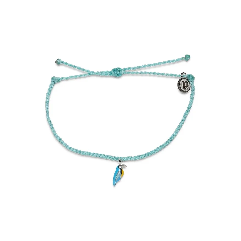 Oversized bangle bracelets with unique textures for a statement-making accessory-Pura Vida Bracelet Tropical Bird Seafoam One Size