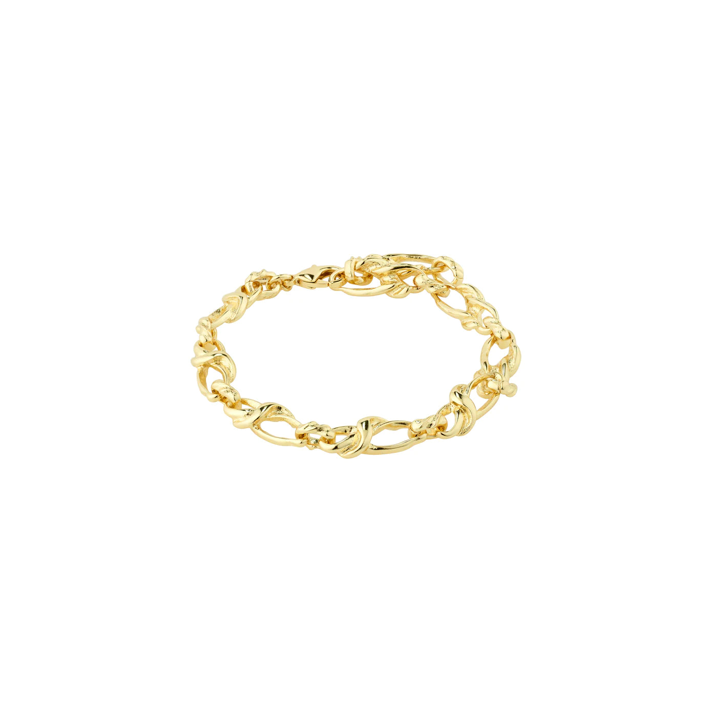 Bangle bracelets with braided leather straps for a chic, rustic vibe-Rani Gold Plated Bracelet