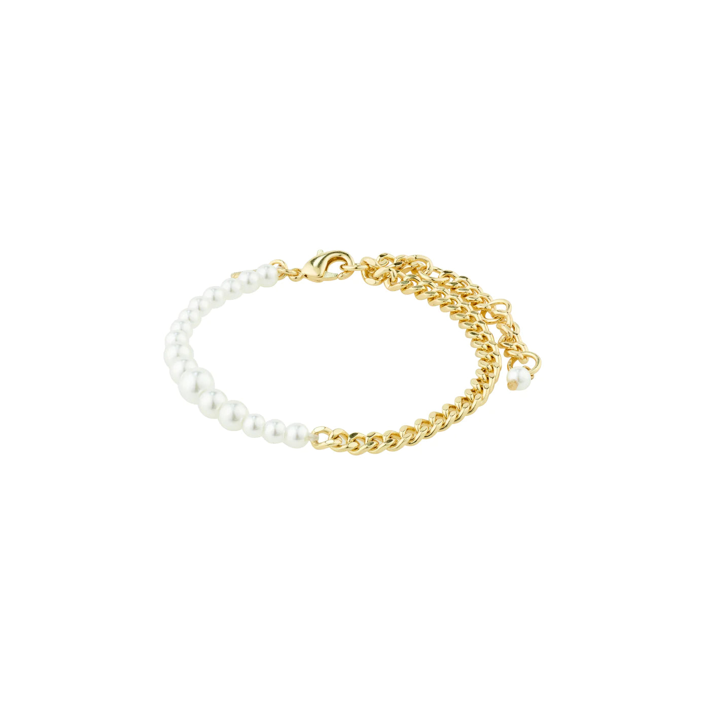 Simple bangle bracelets with open designs for a trendy and minimalist style-Relando Gold Plated Pearl Bracelet