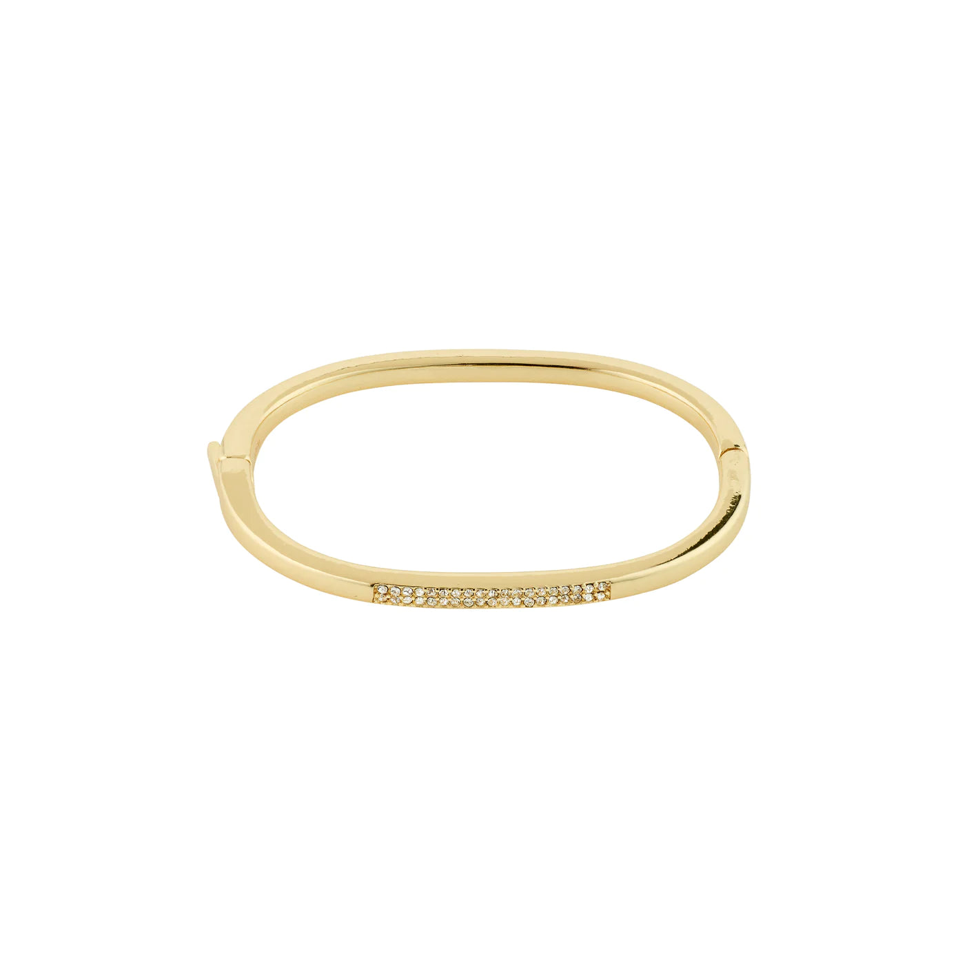 Best bangle bracelets with hammered gold finishes for a textured, rustic feel-Star Gold Plated Crystal Bangle