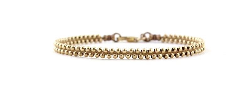 Best bangle bracelets with Swarovski crystals for a touch of sparkle and elegance-Teenie Classic Bead Bracelet in Gold