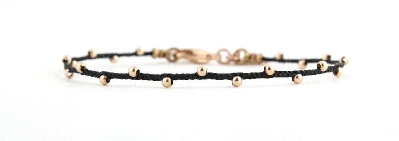 Vintage-inspired bangle bracelets with antique finishes for a retro, nostalgic style-Teenie Less is More Bracelet in Rose Gold