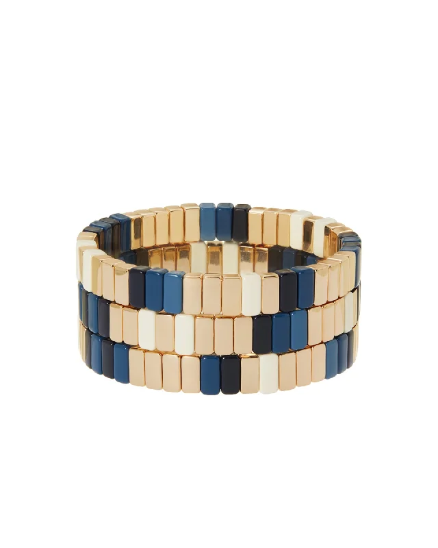 Bangle bracelets with enamel inlay designs for a colorful and eye-catching appearance-Well Done Bracelets